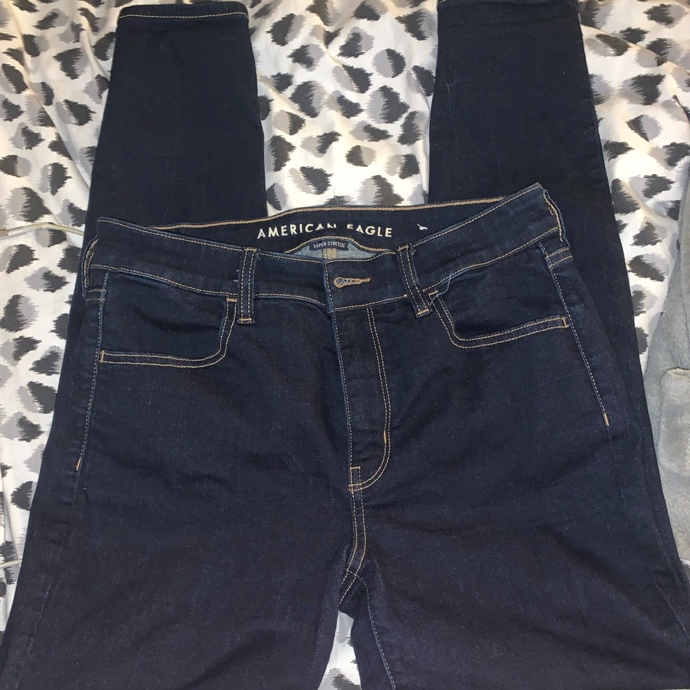 American Eagle Dark Skinny Hi Rise Jeggings